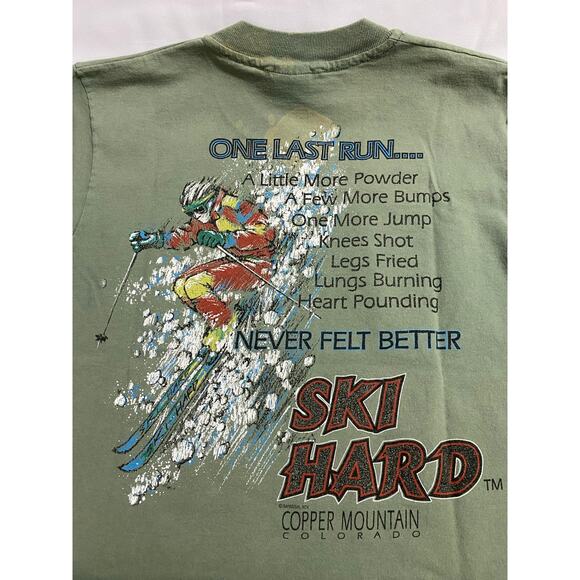 Vintage Ski Hard Copper Mountain Shirt Medium Anvil Single Stitch Vintage - Picture 7 of 11